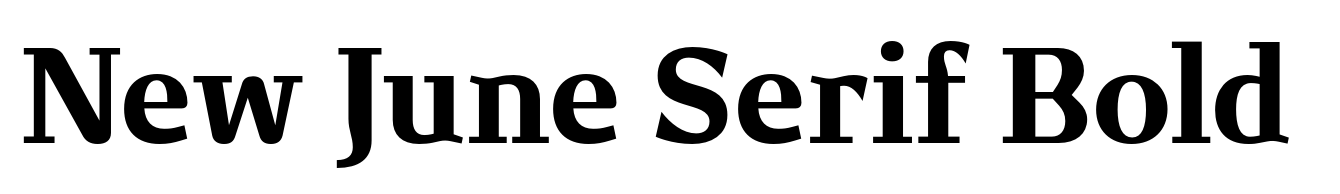 New June Serif Bold